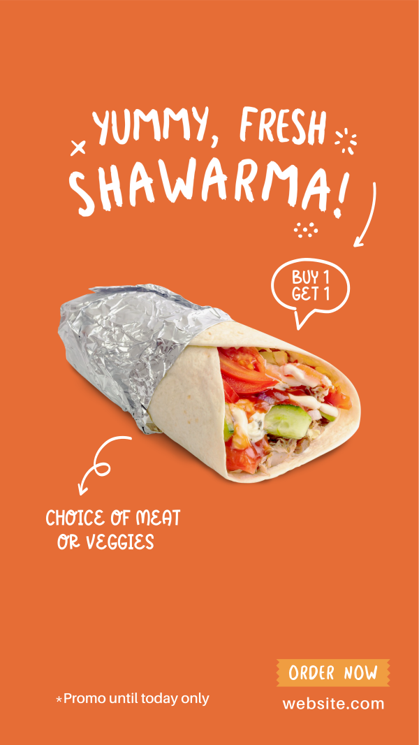 Yummy Shawarma Facebook Story Design