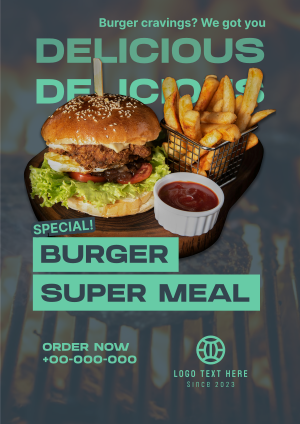 Special Burger Meal Flyer Image Preview