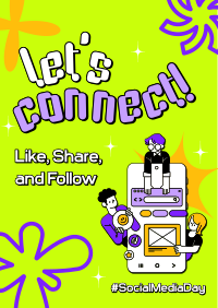 Quirky Social Media Day Poster Image Preview