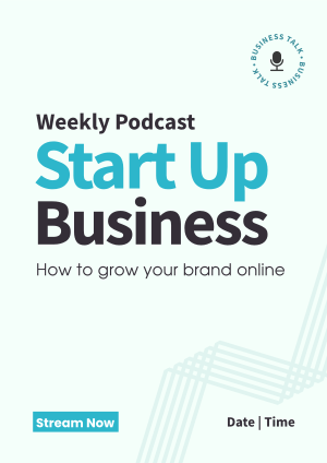 Simple Business Podcast Flyer Image Preview