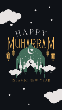 Peaceful and Happy Muharram YouTube Short Design