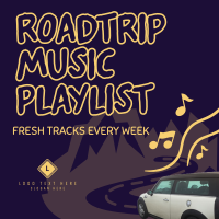 Roadtrip Music Playlist Linkedin Post Design