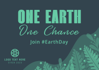 One Earth One Chance Celebrate Postcard Design