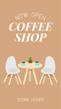 Coffee Shop is Open Facebook story Image Preview