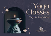 Modern Yoga Class For Every Body Postcard Design