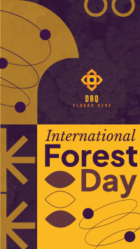 Geometric Shapes Forest Day Instagram Story Design