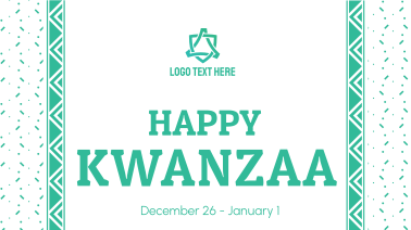 Kwanzaa Cultural Pattern Facebook event cover