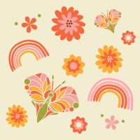 Hippie Flowers T-shirt Preview