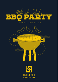 Come at Our 4th of July BBQ Party  Flyer Design