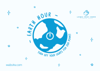 Earth Hour Switch Postcard Design