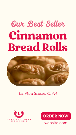 Best-seller Cinnamon Rolls Instagram story Image Preview