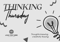 Thinking Thursday Thoughts Postcard Design