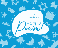 Purim Symbols Facebook post Image Preview