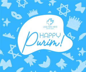 Purim Symbols Facebook post