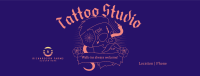 Skull Snake Tattoo Facebook Cover Image Preview