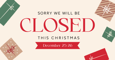 Christmas Closed Holiday Facebook ad Image Preview