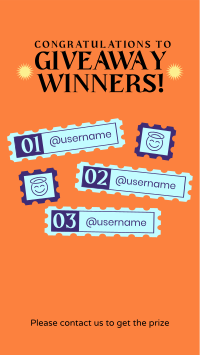 Giveaway Winners Stamp Instagram story Image Preview