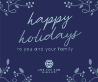 Holiday Season Greeting Facebook Post Design