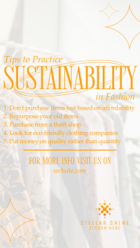 Sustainable Fashion Tips TikTok Video Image Preview