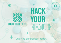 Modern Health Podcast Postcard Design