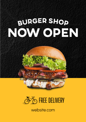 Burger Shop Opening Flyer Image Preview