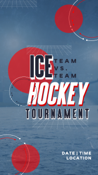 Sporty Ice Hockey Tournament TikTok video Image Preview