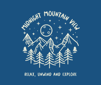 Midnight Mountain View Facebook Post Design