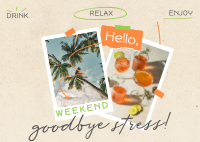 Weekend Quote Getaway Postcard Image Preview