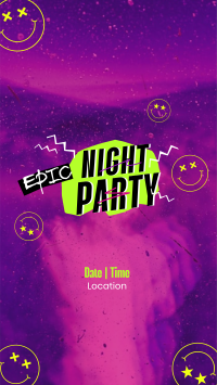 Epic Night Party Facebook Story Design