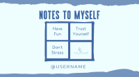 Note to Self List Facebook Event Cover Design