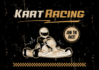 Retro Racing Postcard Design
