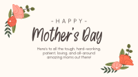 Mother's Day Ornamental Flowers Zoom Background Design