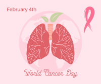 Lungs World Cancer Day  Facebook Post Design