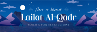 Blessed Lailat al-Qadr Twitter Header Design