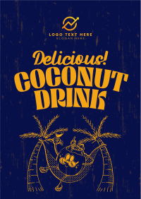 Coconut Drink Mascot Flyer Image Preview