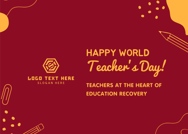 Happy Teacher's Day Postcard Design Image Preview
