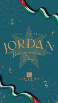 Jordan Independence Ribbon Facebook Story Design