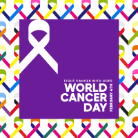 Cancer Day Ribbons Instagram Post Design