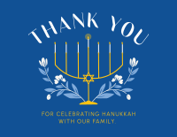 Hanukkah Light Thank You Card Image Preview