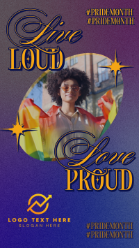 Retro Pride Month Instagram story Image Preview