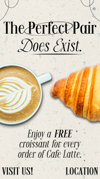 Perfect Coffee Croissant Instagram story Image Preview