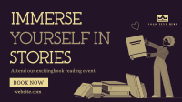 Minimalist Book Day Facebook event cover Image Preview