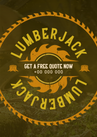 Rustic Master Lumberjack Poster Preview