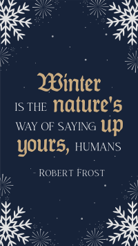 Winter Quote Snowflakes TikTok Video Image Preview