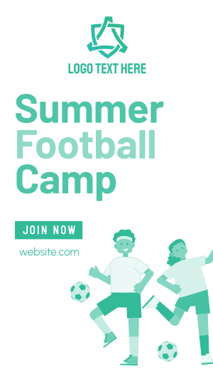 Summer Football Camp Instagram story