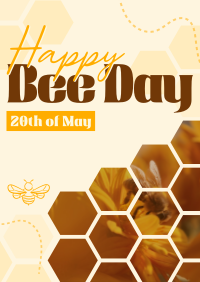 Happy Bee Day Flyer Design