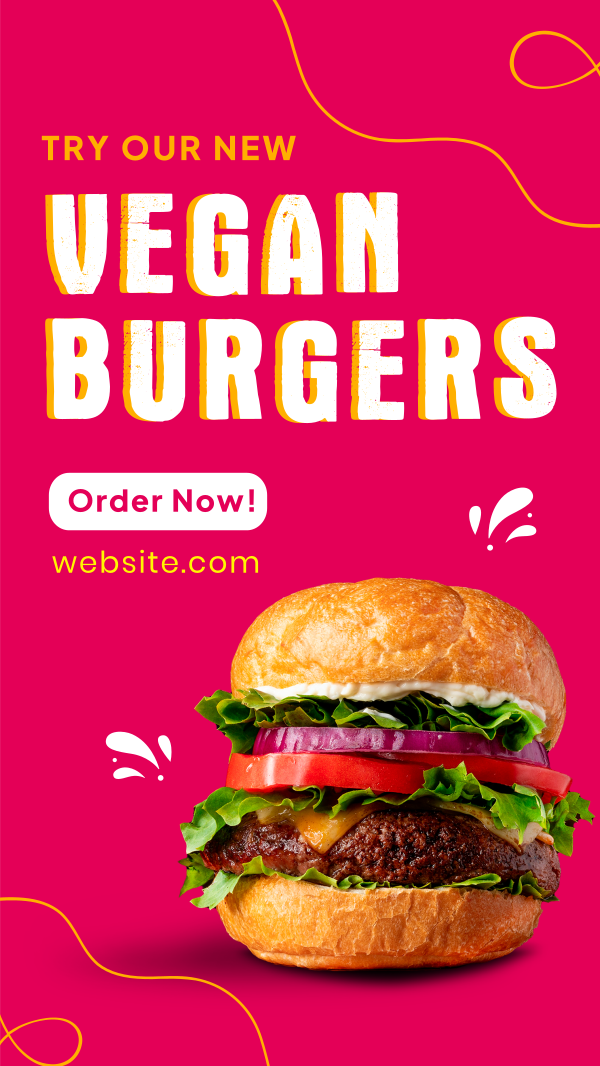 Vegan Burger Buns  Instagram Story Design