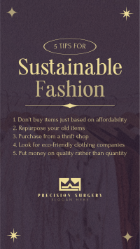 Stylish Chic Sustainable Fashion Tips TikTok Video Image Preview