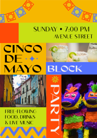 Cinco de Mayo Block Party Poster Image Preview