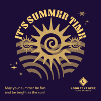 Summer Badge Greeting Instagram Post Preview